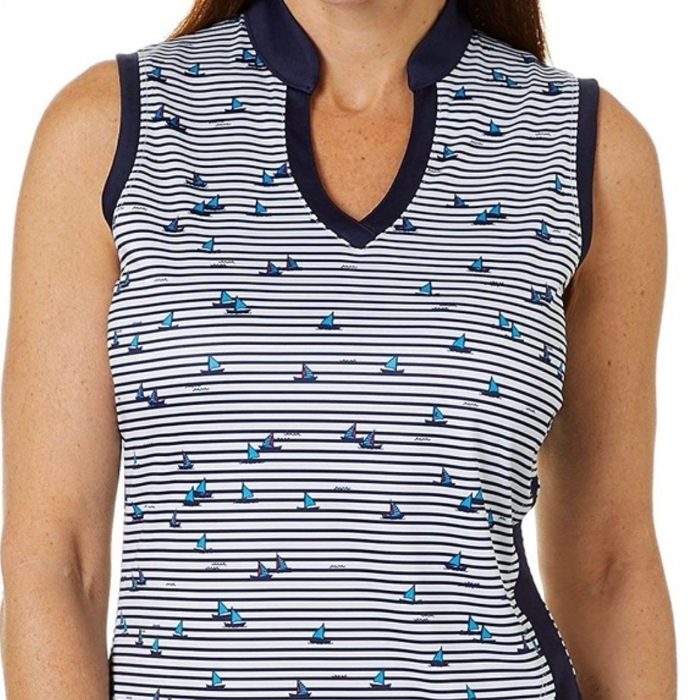 2 for $30 ⭐️ PGA Tour Navy and White Striped Top s